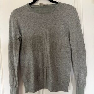 Everlane Cashmere Color Block Grey Crewneck Sweater